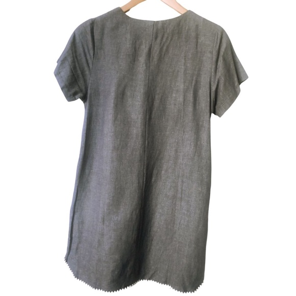 ✨ Lumière Linen-Cotton Shift Dress with Crochet Trim | Size S - Picture 4 of 11
